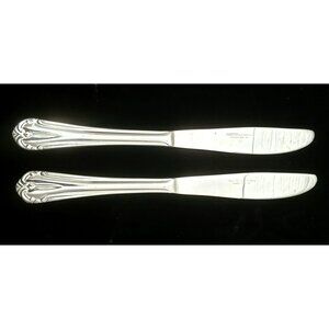 Hampton Silversmiths Katrinka 2 Dinner Knives Stainless Replacement Knife Glossy